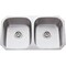 Hardware Resources 32-1/4" Lx18-1/2" Wx9" D Undermount 16 Gauge Stainless Steel 50/50 Double Bowl Sink 802 - alternate 1